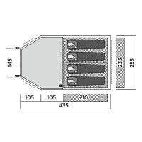 Намет чотиримісний Easy Camp Hidra 4 (120490)