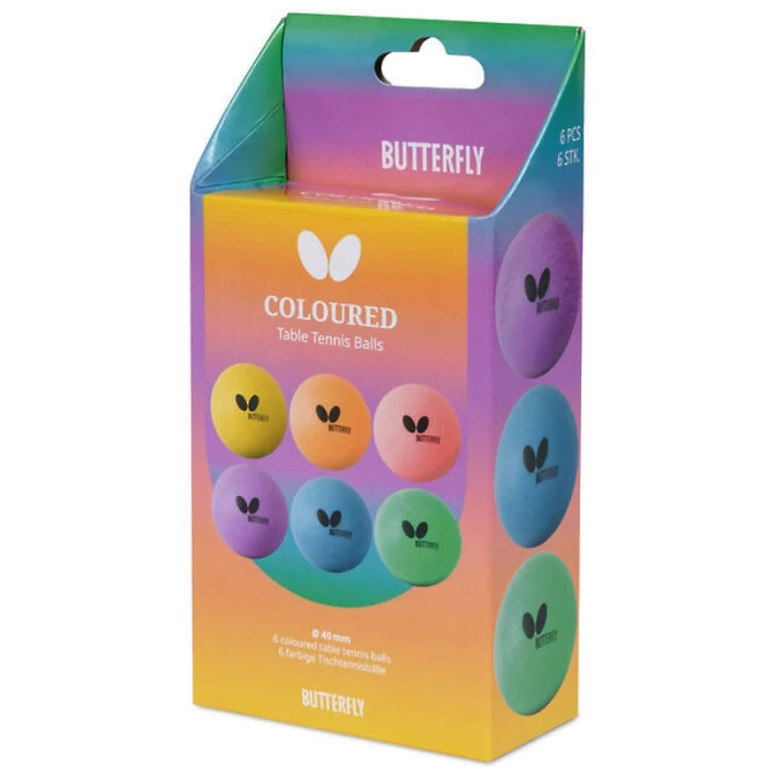 Мячи для настольного тенниса Butterly Coloured Balls 6 шт (7011630440)