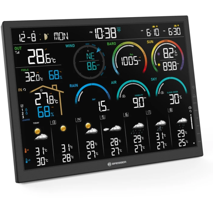 Метеостанція Bresser 4CAST 18,5" WiFi Weather Station 8-in-1 (15197)