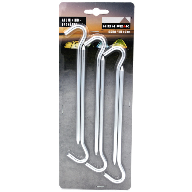 Колышки High Peak Alloy Pin Peg 18 см 6 шт. Silver (42227)