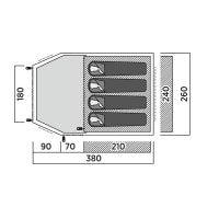 Намет чотиримісний Easy Camp Lomsdal 4 (120480)