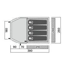 Палатка четырехместная Easy Camp Lomsdal 4 (120480)