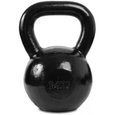 Гиря чавунна Toorx 24 кг з гумовою підставкою Black (KGV-24)