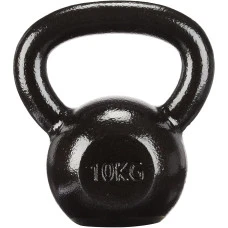 Гиря чавунна Toorx 10 кг з гумовою підставкою Black (KGV-10)