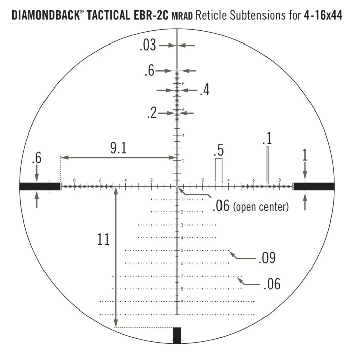Оптический прицел Vortex Diamondback Tactical FFP 4-16x44 EBR-2C MRAD (DBK-10027)