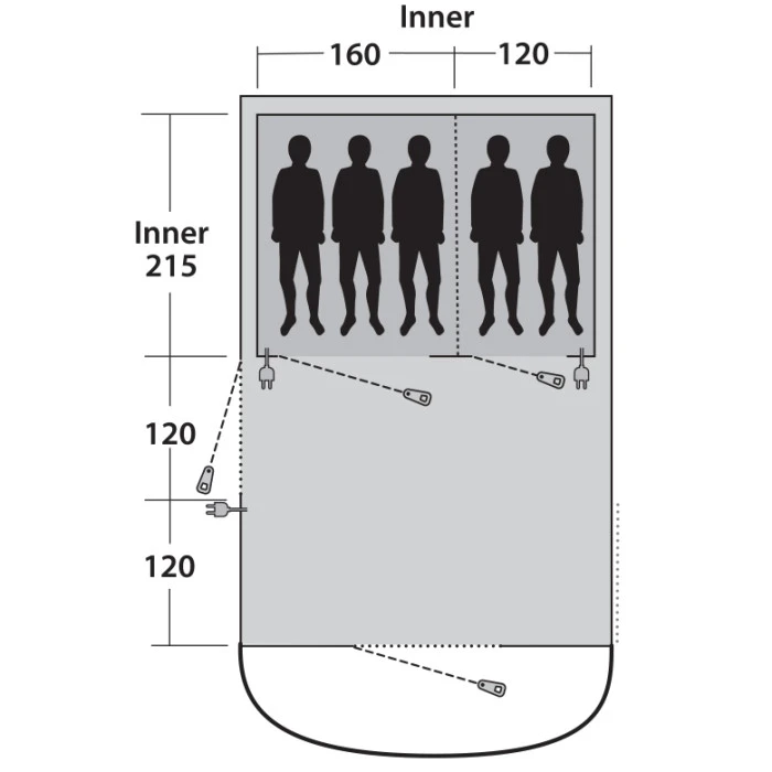 Палатка Outwell Lawndale 500 Grey (111163)