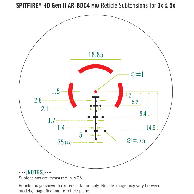 Приціл оптичний Vortex Spitfire 3x Prism II Scope AR-BDC4 Reticle (SPR-300)
