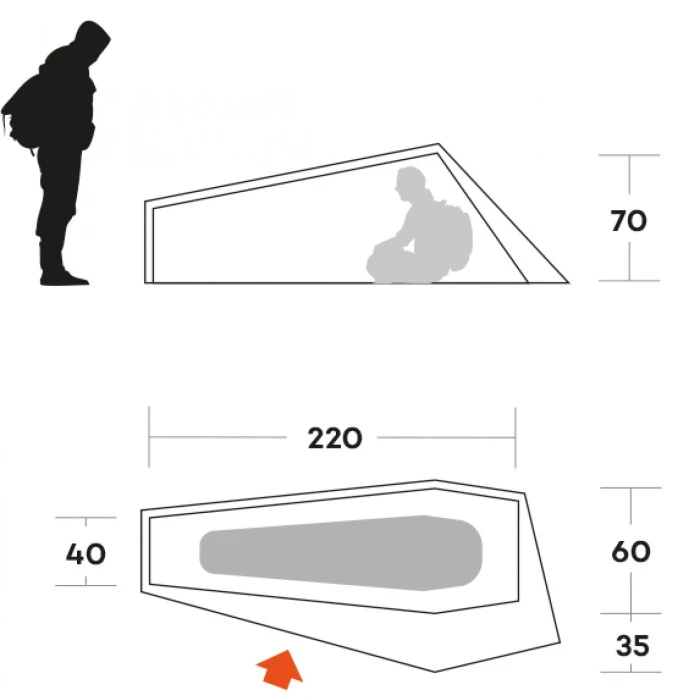 Палатка одноместная Ferrino Piuma 1 Blue (9121400B)