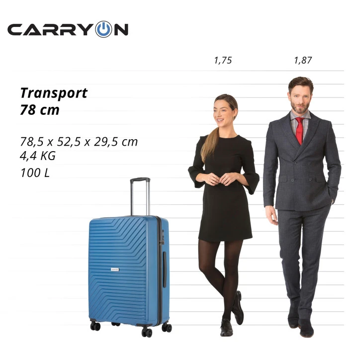 Чемодан CarryOn Transport (L) Blue Jeans (502409)