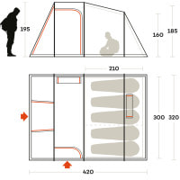 Намет пʼятимісний Ferrino Meteora 5 Bordeaux (91154HMM)