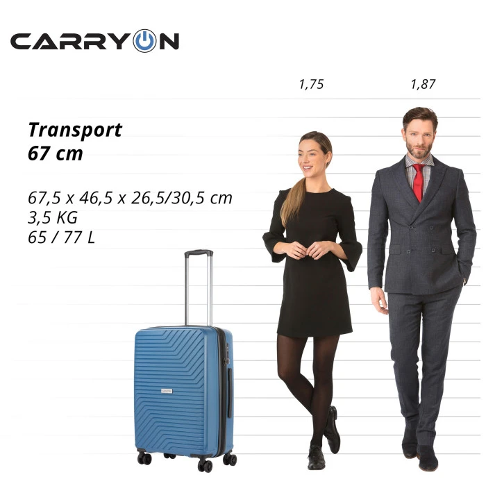 Чемодан CarryOn Transport (M) Blue Jeans (502408)