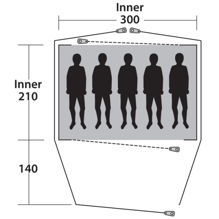 Палатка Outwell Cloud 5 Blue(111046)