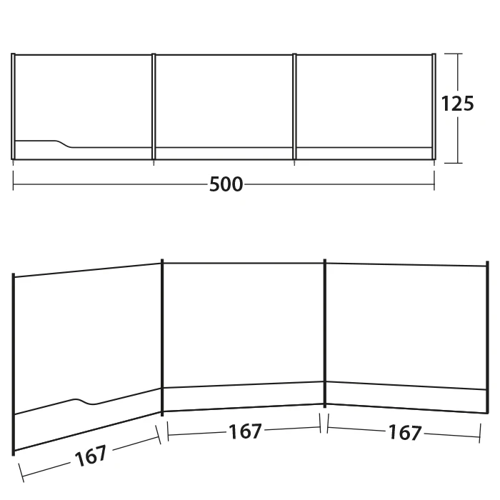 Тент пляжный Outwell Windscreen Grey (111161)