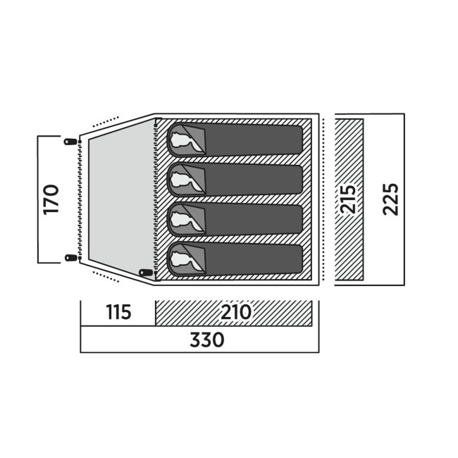 Намет чотиримісний Easy Camp Setesdal 4 (120478)