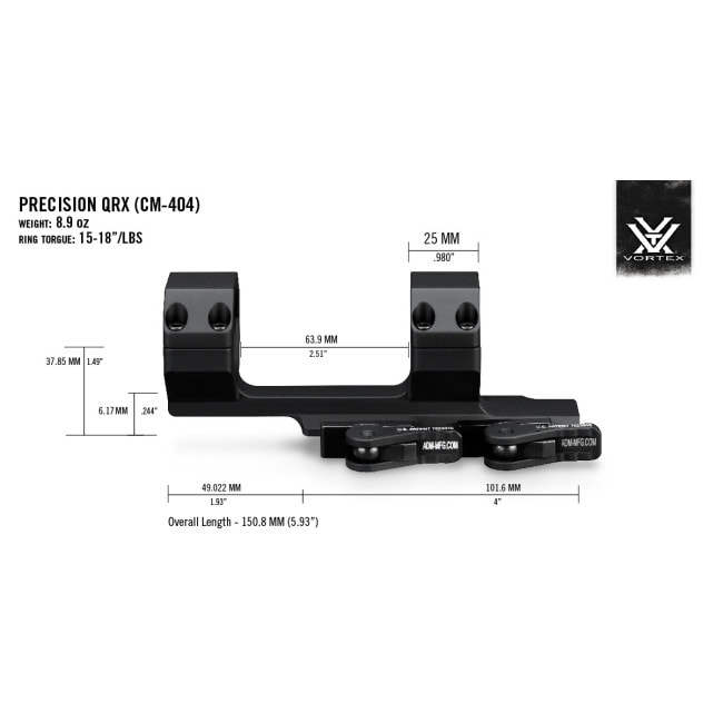 Крепление Vortex Precision QR Cantilever 30mm 2" offset (CM-404)
