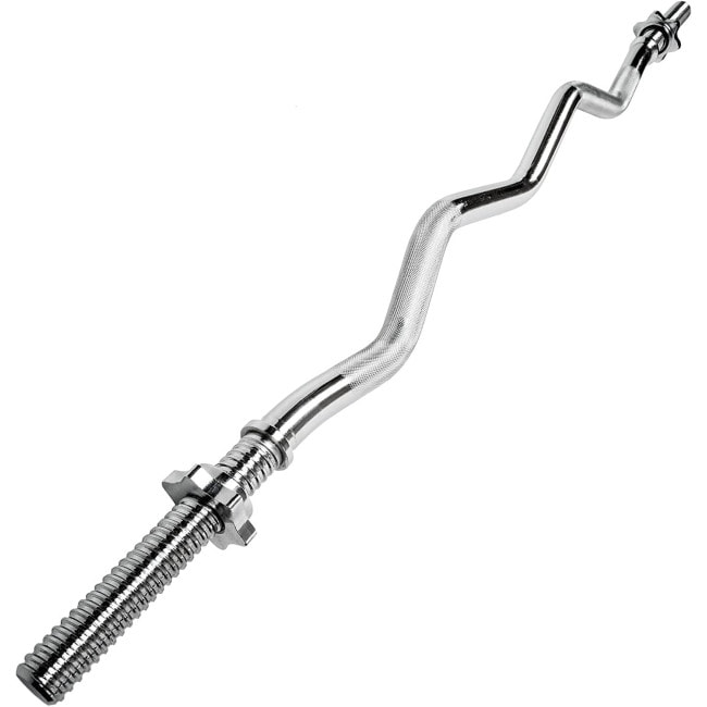 Гриф для штанги Toorx W-образный 120 см 25 мм с винтовыми замками (BCV-120)