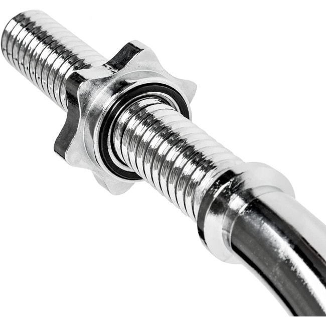 Гриф для штанги Toorx W-образный 120 см 25 мм с винтовыми замками (BCV-120)