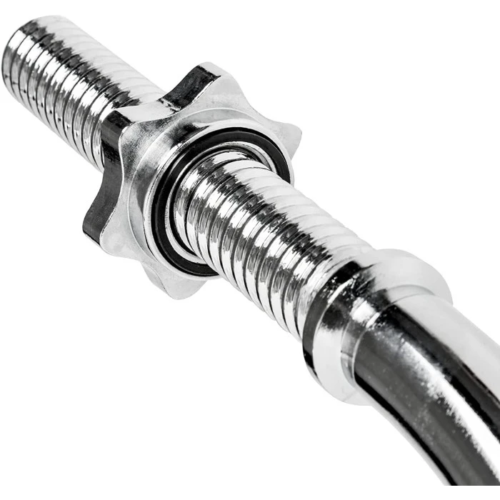 Гриф для штанги Toorx W-подібний 120 см 25 мм з гвинтовими замками (BCV-120)